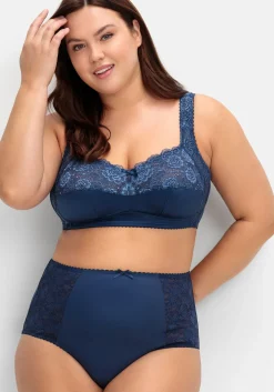 BH ohne Bügel, mit Spitze und leicht glänzend<sheego Fashion