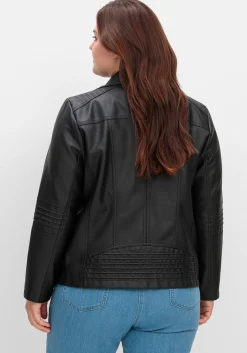 Bikerjacke in Lederoptik<sheego Sale