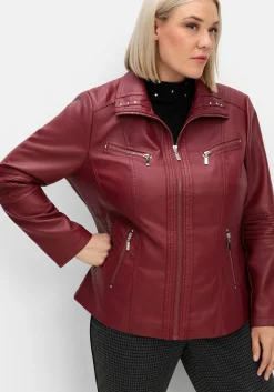 Bikerjacke in Lederoptik<sheego Fashion