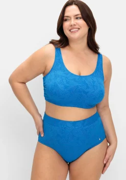 Bikini-Bustier mit Blumen-Struktur und Softcups<sheego New