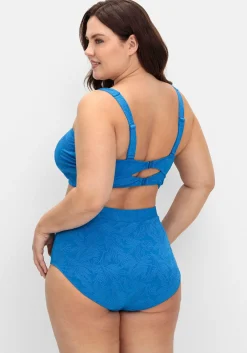 Bikini-Bustier mit Blumen-Struktur und Softcups<sheego New