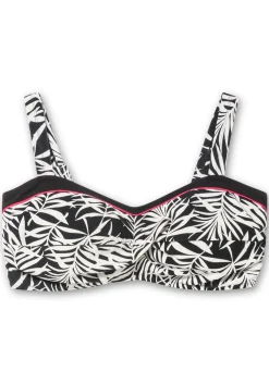 Bikini-Oberteil in Wickeloptik, mit Blätterprint<sheego Online
