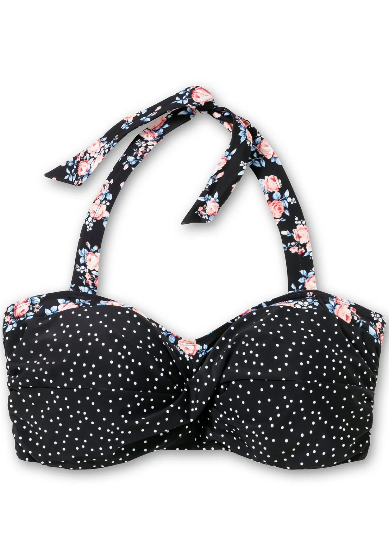 Bikinioberteil in Wickeloptik, mit Neckholder-Träger<sheego Clearance