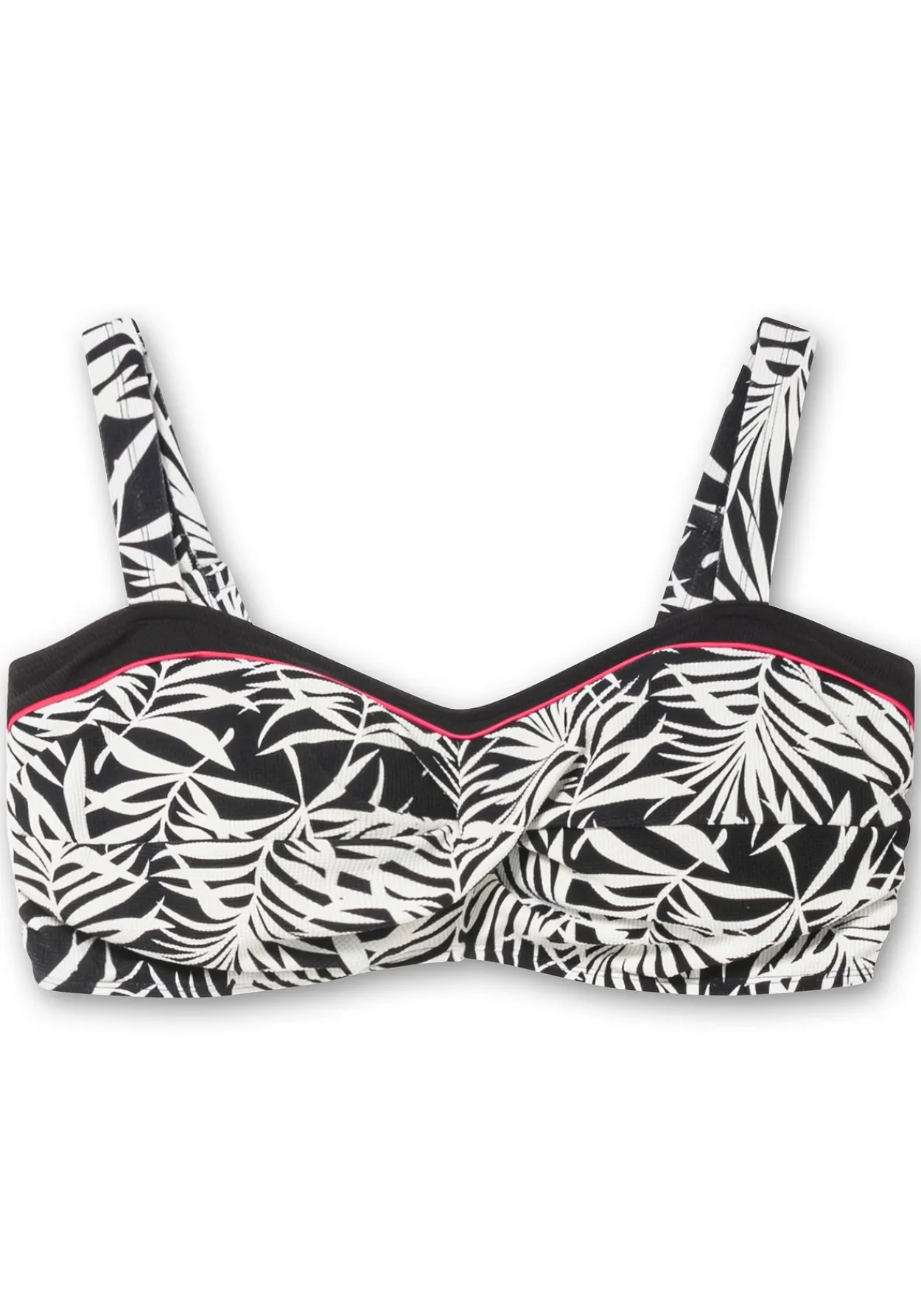 Bikini-Oberteil in Wickeloptik, mit Blätterprint<sheego Online