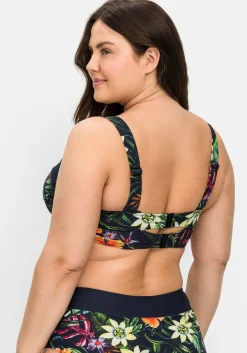 Bikini-Oberteil mit Bügeln und Blumendruck<sheego by Joe Browns Fashion
