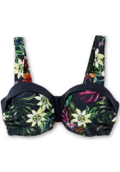 Bikini-Oberteil mit Bügeln und Blumendruck<sheego by Joe Browns Fashion