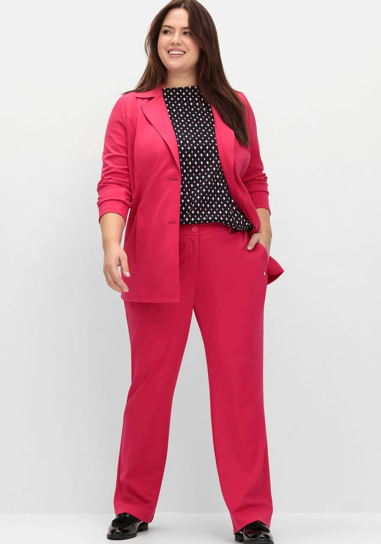 Blazer aus Milano-Ripp, mit Reverskragen<sheego Outlet