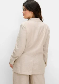 Blazer im Leinenmix, leicht tailliert<sheego Hot