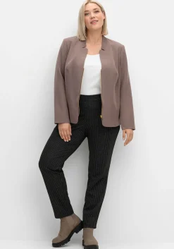 Blazer mit Stehkragen und Kontrast-Zipper<sheego Outlet