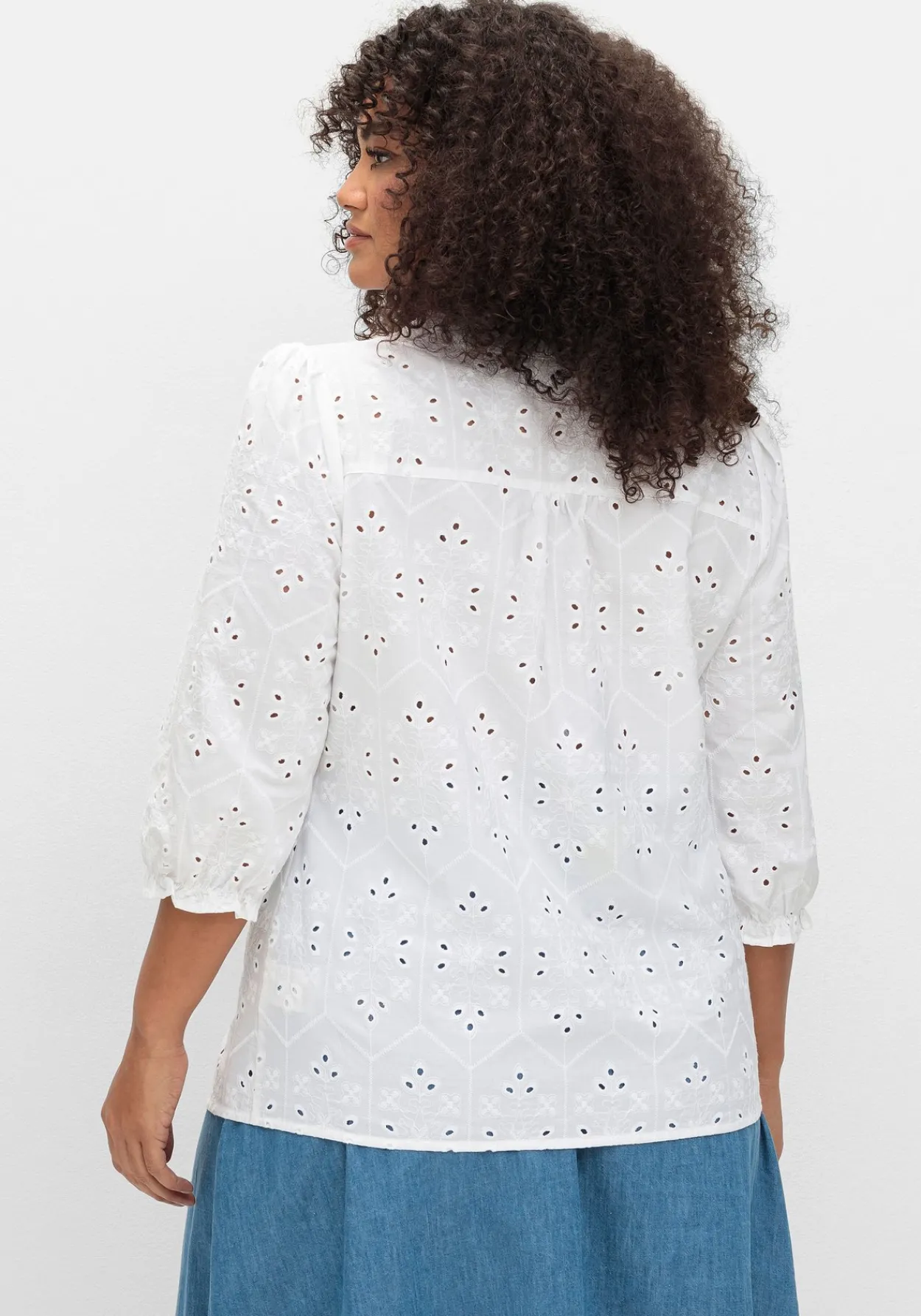 Bluse aus Lochspitze, mit Rüschen-Details<sheego Sale