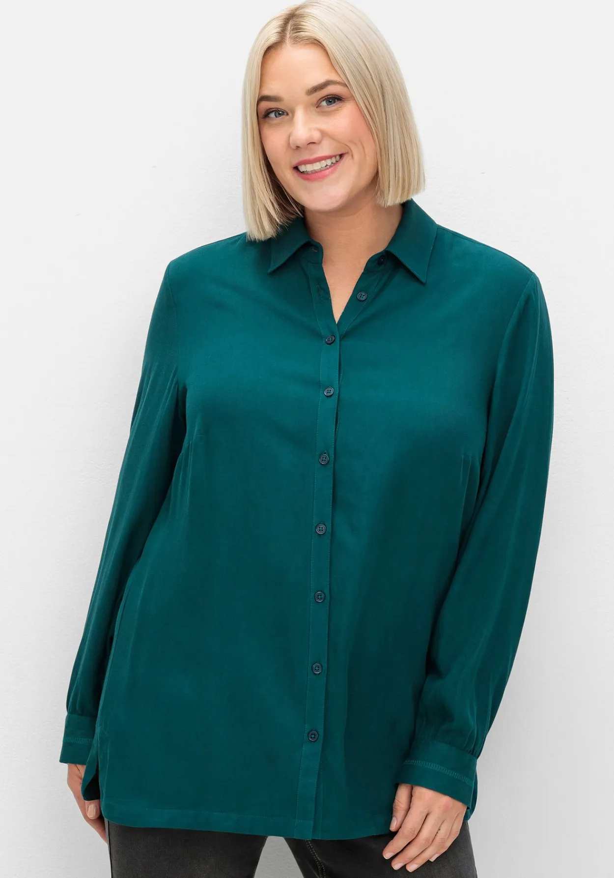 Bluse aus weich fließendem Viskose-Twill<sheego Sale
