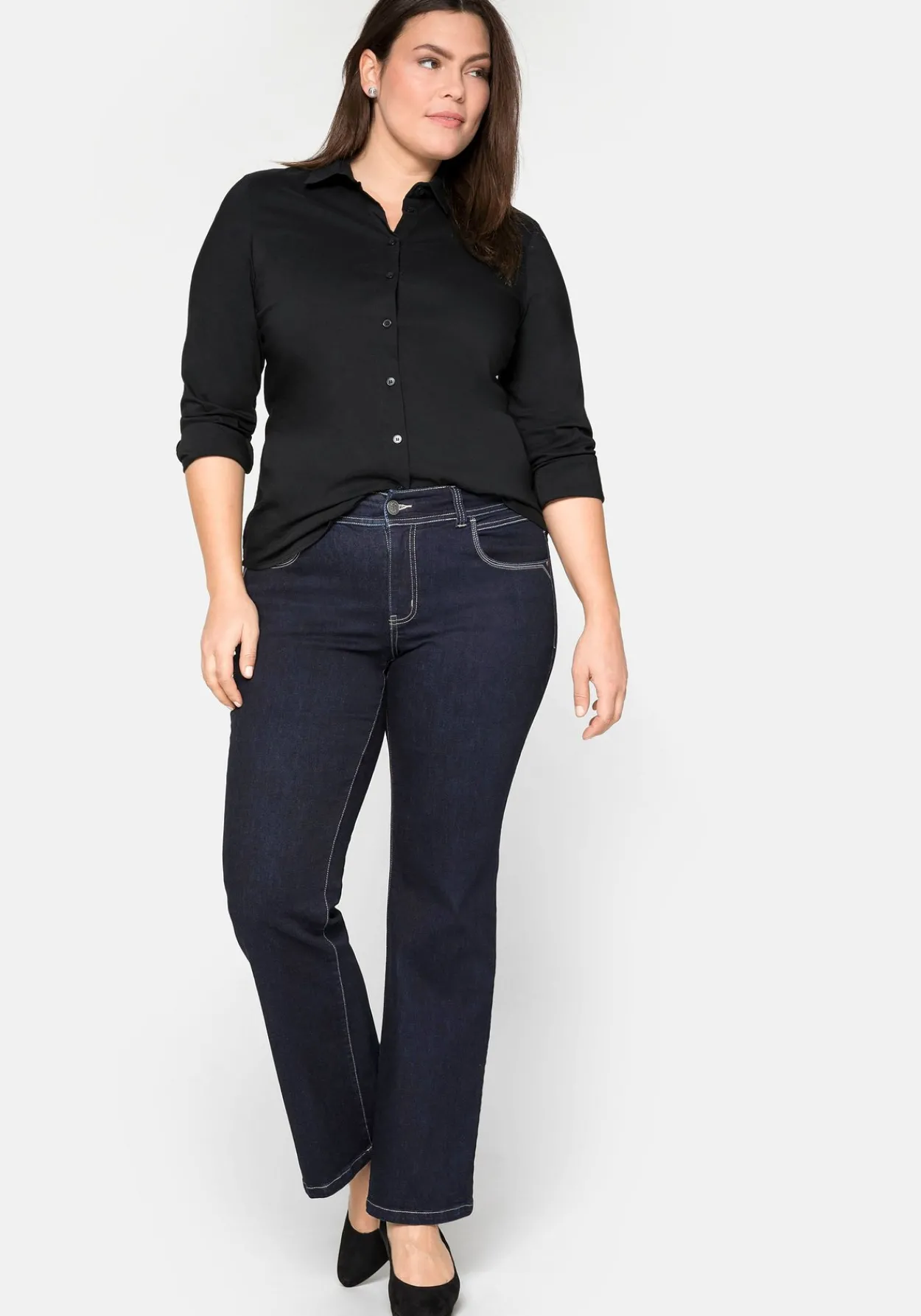Bluse in leicht tailliertem Schnitt, mit Stretchanteil<sheego Discount