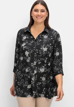 Bluse in leichter A-Linie, mit floralem Print<sheego Fashion