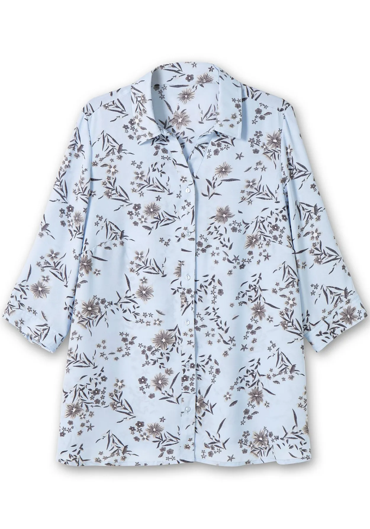 Bluse in leichter A-Linie, mit floralem Print<sheego Outlet