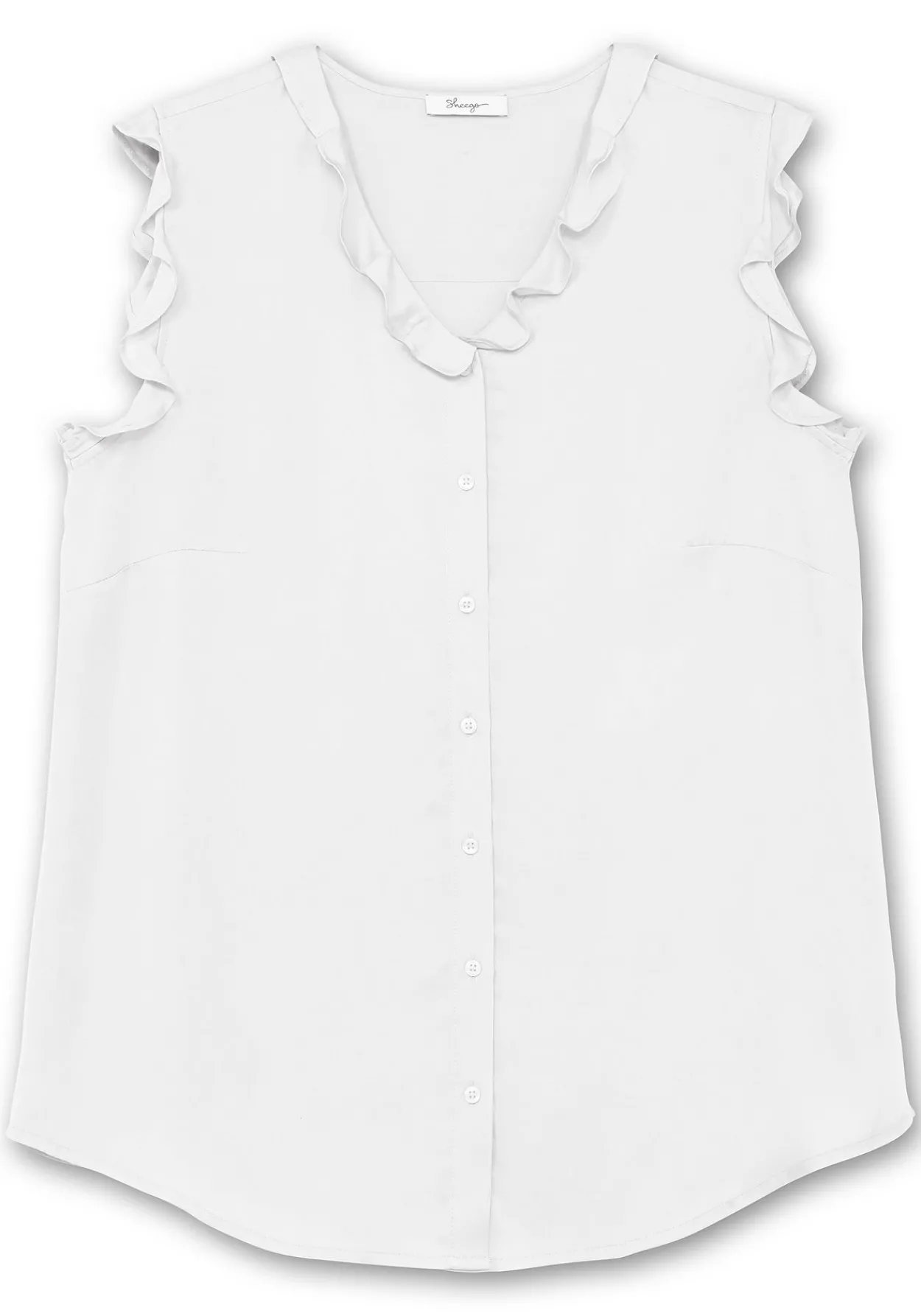Bluse in ärmelloser Form mit Volants, aus Viskose<sheego Fashion