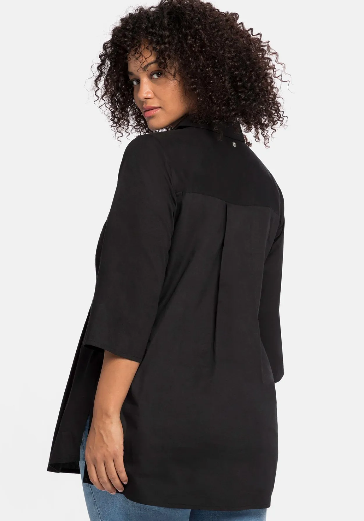 Bluse mit 3/4-Arm und dekorativen Falten<sheego Sale