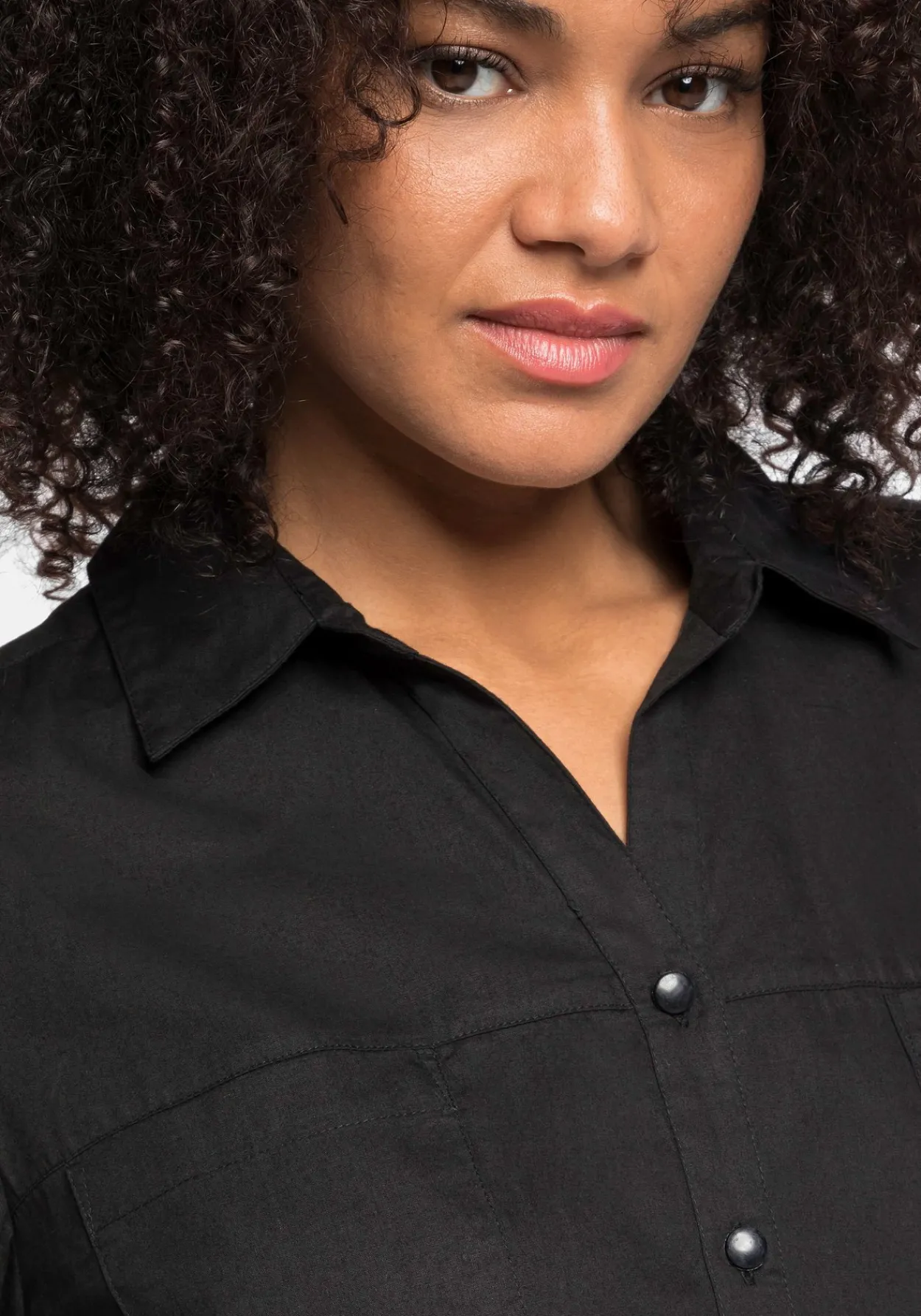 Bluse mit 3/4-Arm und dekorativen Falten<sheego Sale