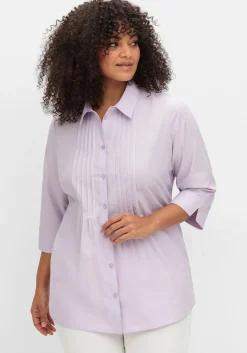 Bluse mit Biesen und 3/4-Ärmeln<sheego Fashion