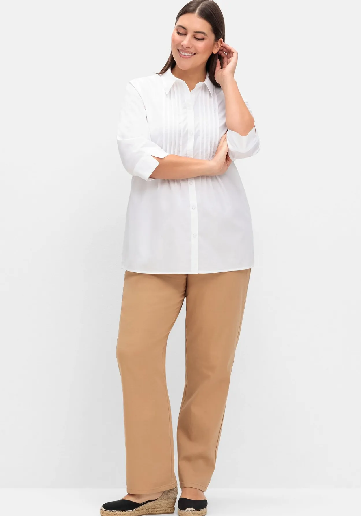 Bluse mit Biesen und 3/4-Ärmeln<sheego Hot