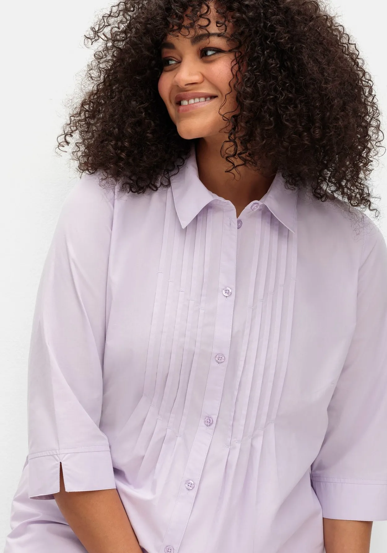 Bluse mit Biesen und 3/4-Ärmeln<sheego Fashion