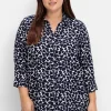 Bluse mit Herz-Alloverprint und 3/4-Ärmeln<sheego Hot