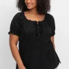 Bluse mit Lochstickerei und Carmen-Ausschnitt<sheego by Joe Browns New