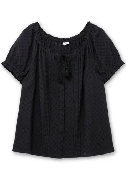 Bluse mit Lochstickerei und Carmen-Ausschnitt<sheego by Joe Browns New