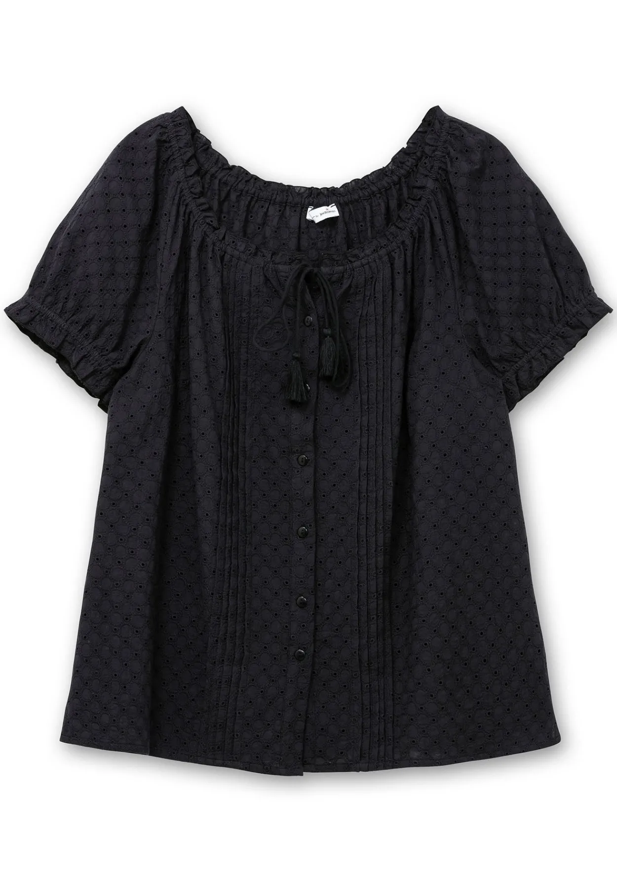 Bluse mit Lochstickerei und Carmen-Ausschnitt<sheego by Joe Browns New