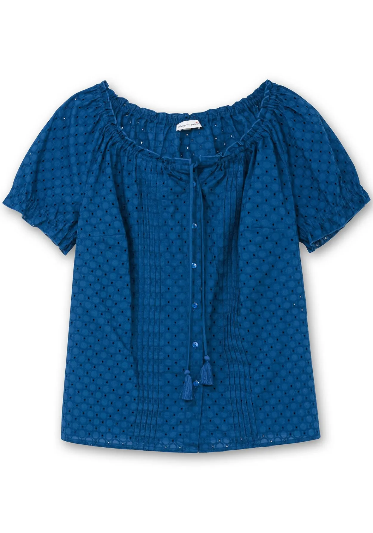 Bluse mit Lochstickerei und Carmen-Ausschnitt<sheego by Joe Browns Fashion