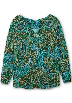 Bluse mit Paisleydruck und V-Ausschnitt<sheego by Joe Browns Discount