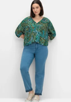 Bluse mit Paisleydruck und V-Ausschnitt<sheego by Joe Browns Discount