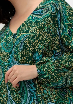 Bluse mit Paisleydruck und V-Ausschnitt<sheego by Joe Browns Discount