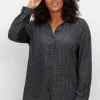 Bluse mit Print und elastischen Einsätzen<sheego New