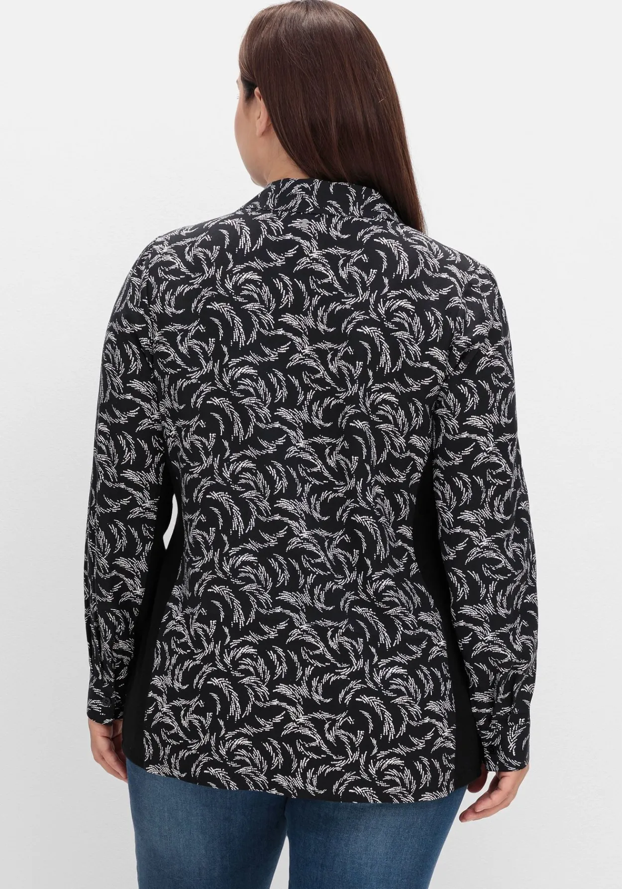 Bluse mit Print und elastischen Einsätzen<sheego Best