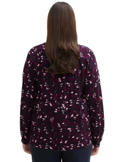 Bluse mit V-Schlitz und Alloverprint<TOM TAILOR Plus Hot
