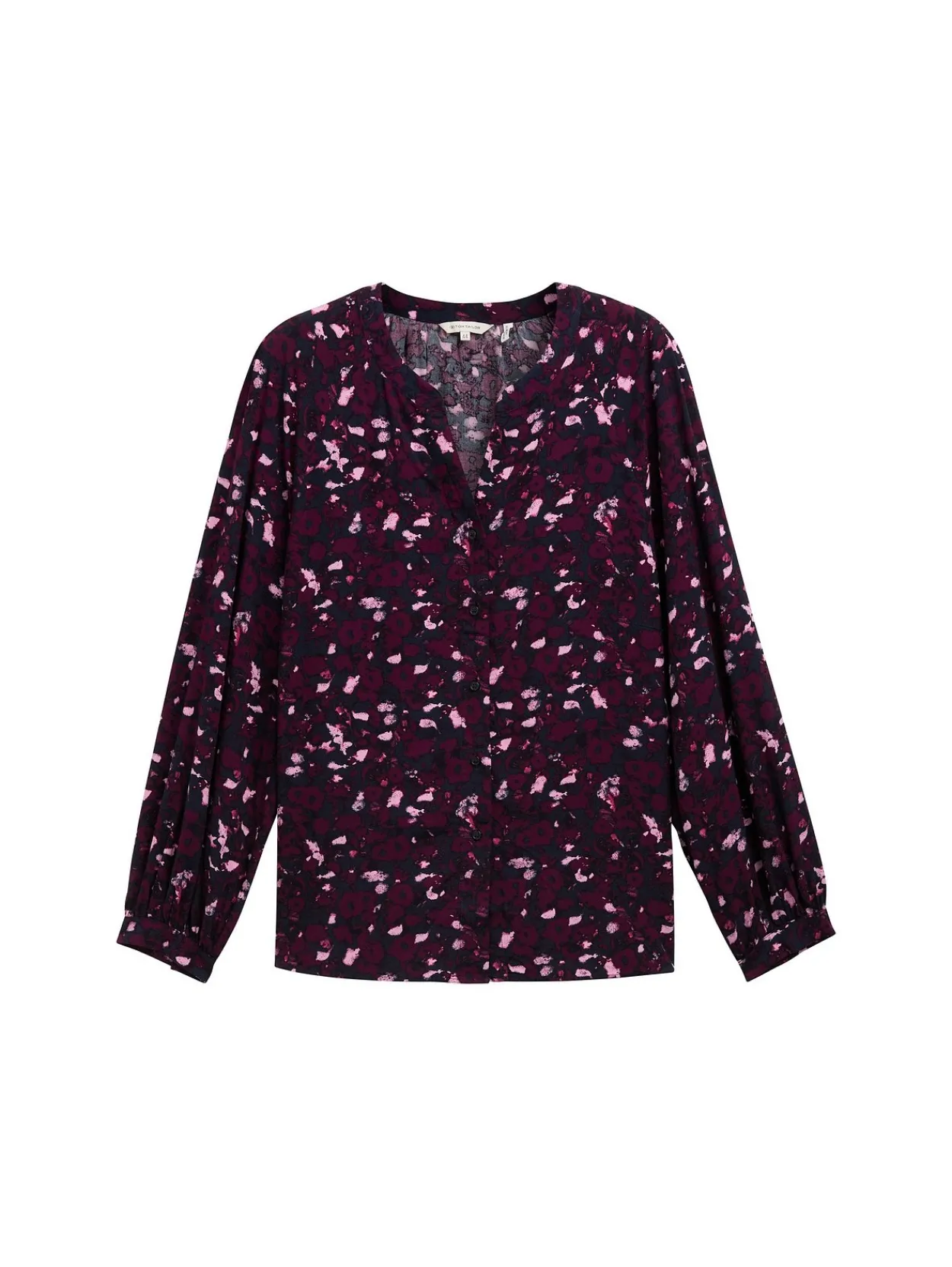 Bluse mit V-Schlitz und Alloverprint<TOM TAILOR Plus Hot