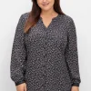 Bluse mit Wordingprint an den Manschetten<sheego Clearance