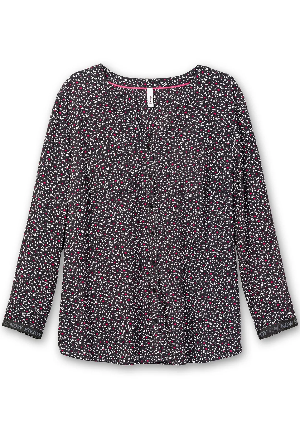 Bluse mit Wordingprint an den Manschetten<sheego Clearance