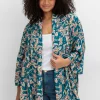 Blusenjacke im Kimono-Stil, mit Blumendruck<sheego by Joe Browns Fashion