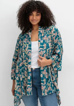 Blusenjacke im Kimono-Stil, mit Blumendruck<sheego by Joe Browns Fashion