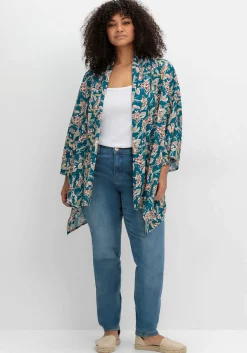 Blusenjacke im Kimono-Stil, mit Blumendruck<sheego by Joe Browns Fashion