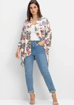 Blusenjacke im Kimono-Stil, mit Blumendruck<sheego by Joe Browns Sale