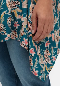 Blusenjacke im Kimono-Stil, mit Blumendruck<sheego by Joe Browns Fashion