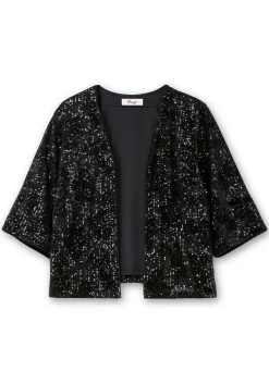 Blusenjacke mit Pailletten und 3/4-Ärmeln<sheego Sale