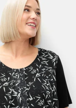 Blusenshirt aus Jersey und Chiffon, in Lagenoptik<sheego Fashion