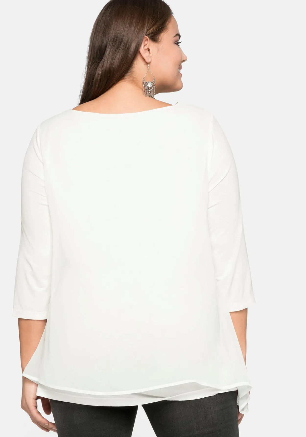 Blusenshirt in leichter A-Linie mit Zipfelsaum<sheego Sale