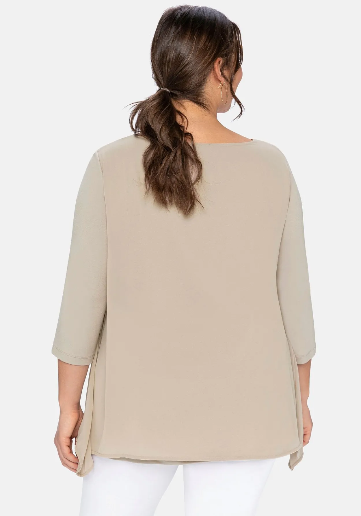 Blusenshirt in leichter A-Linie mit Zipfelsaum<sheego Clearance
