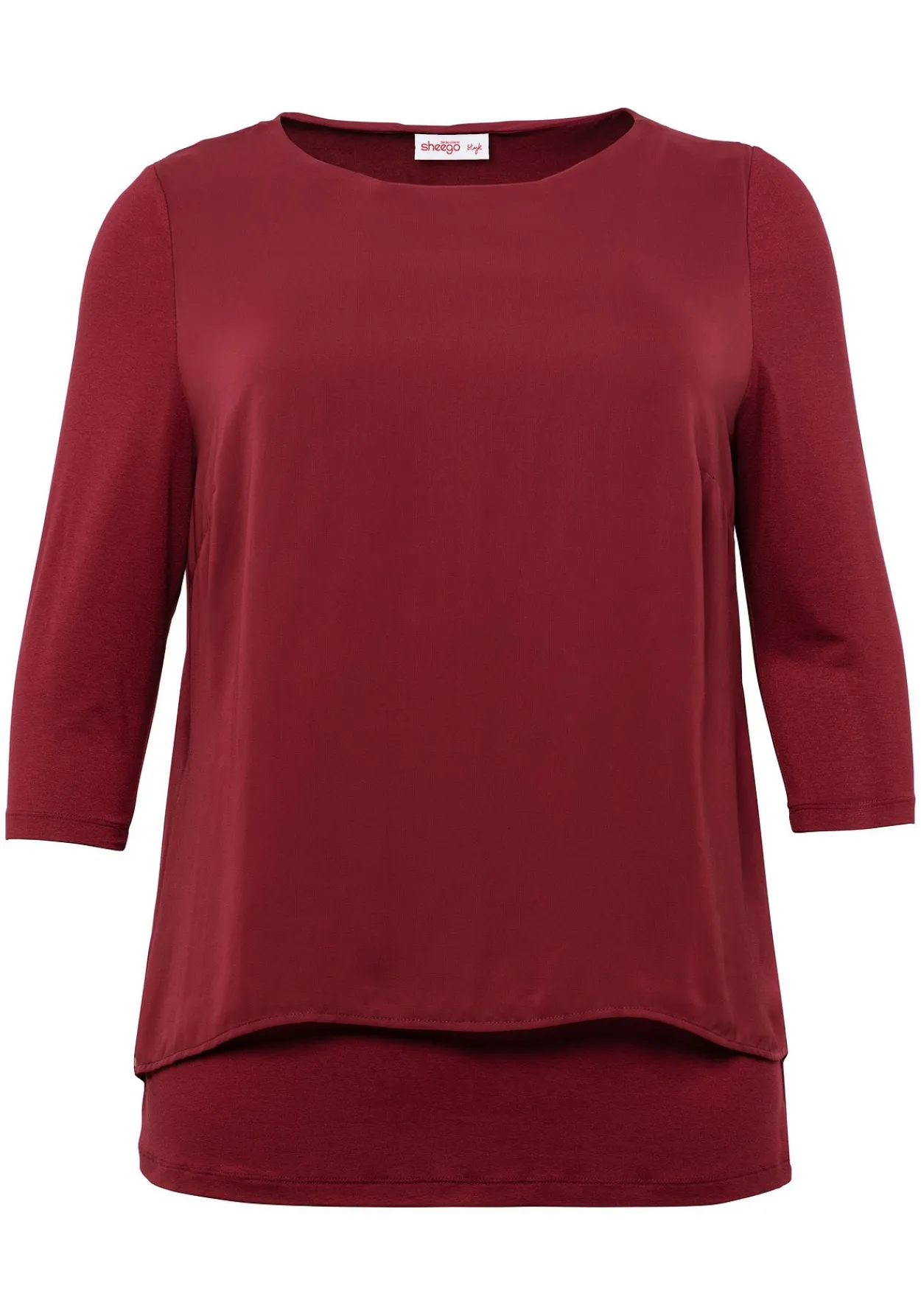 Blusenshirt in leichter A-Linie mit Zipfelsaum<sheego Fashion