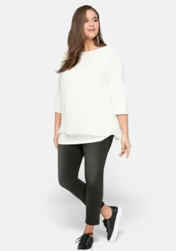 Blusenshirt in leichter A-Linie mit Zipfelsaum<sheego Sale