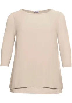 Blusenshirt in leichter A-Linie mit Zipfelsaum<sheego Clearance